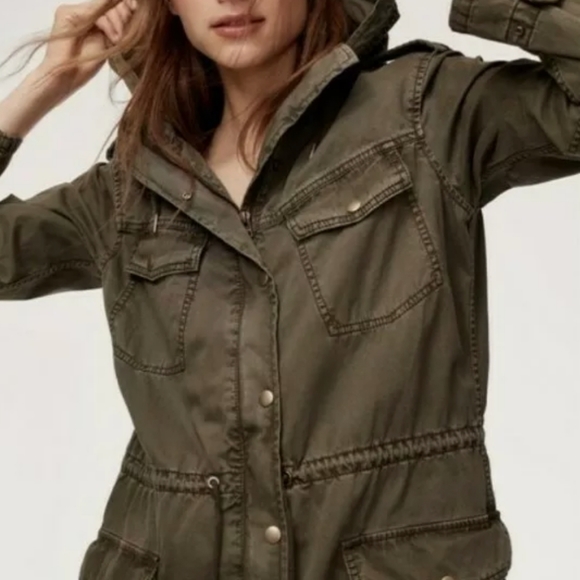 Talula Aritzia Olive Army Green Trooper Jacket - Picture 2 of 9